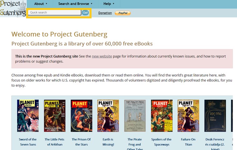 Project Gutenbergの使い方１