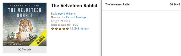 【Audible Plus】(米国で聴き放題)The Velveteen Rabbit