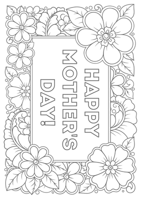 Happy Mother's Day - Coloring